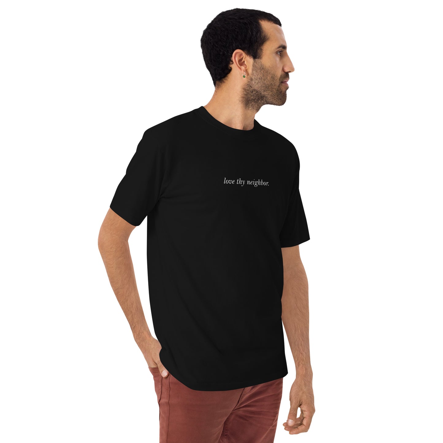 Men’s love thy neighbor tee