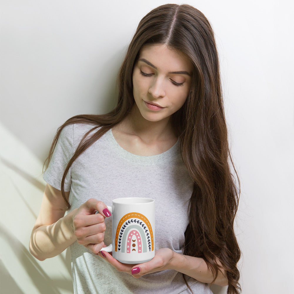 White Rainbow mug